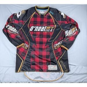 O’Neal Racing Long Sleeve Jersey Mens L Omoto Cross MX Race Shirt Red And Black